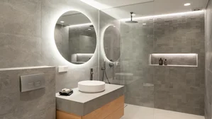 Baño de diseño con ducha